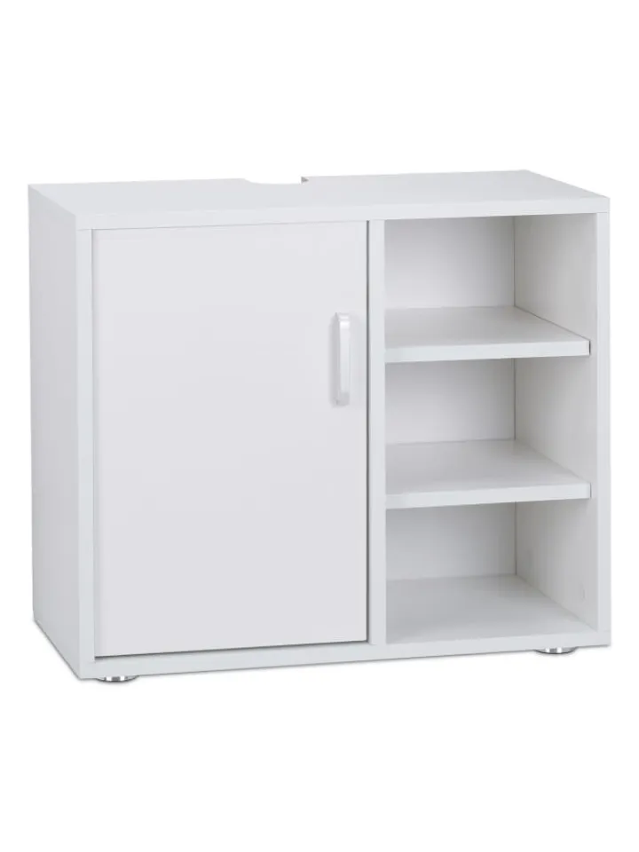 relaxdays Badmöbel<Waschbeckenunterschrank in Weiß - (B)60 x (H)51 x (T)32 cm
