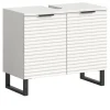 xonox.home Badmöbel<Waschbeckenunterschrank in weiß/weiß - (B) 70 x (H) 59 x (T) 34