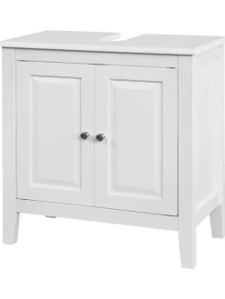 SoBuy Badmöbel<Waschbeckenunterschrank in Weiß - (B)60 x (H)62 x (T)30cm
