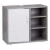 relaxdays Badmöbel<Waschbeckenunterschrank in Grau - (B)60 x (H)51 x (T)32 cm