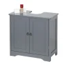 relaxdays Badezimmermöbel<Waschbeckenunterschrank in Grau - (B)60 x (H)60 x (T)30 cm