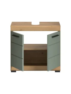 xonox.home Badezimmermöbel<Waschbeckenunterschrank in Artisan Eiche/Salbei - (B) 60 x (H) 56 x (T) 34