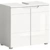 xonox.home Badmöbel|Badezimmermöbel<Waschbeckenunterschrank in weiß/weiß hochglanz - (B) 63 x (H) 59 x (T) 34