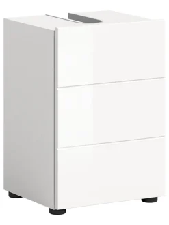 xonox.home Badmöbel|Badezimmermöbel<Waschbeckenunterschrank in weiß/weiß hochglanz - (B) 38 x (H) 56 x (T) 34