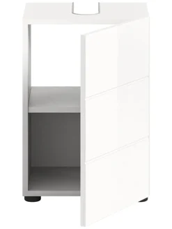 xonox.home Badmöbel|Badezimmermöbel<Waschbeckenunterschrank in weiß/weiß hochglanz - (B) 38 x (H) 56 x (T) 34