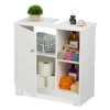 relaxdays Badmöbel<Waschbeckenunterschrank in Weiß - (B)60 x (H)60 x (T)30 cm