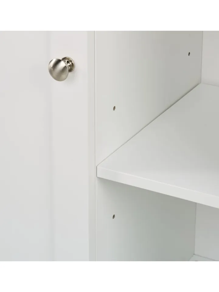 relaxdays Badmöbel<Waschbeckenunterschrank in Weiß - (B)60 x (H)60 x (T)30 cm