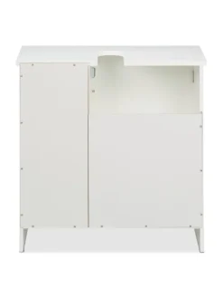 relaxdays Badmöbel<Waschbeckenunterschrank in Weiß - (B)60 x (H)60 x (T)30 cm