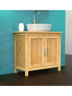 Schütte Badmöbel|Badezimmermöbel<Waschbeckenunterschrank in Hellbraun - (B)67 x (H)60 x (T)28 cm
