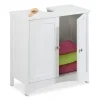 relaxdays Badmöbel|Badezimmermöbel<Waschbeckenunterschrank in Weiß - (B)60 x (H)60 x (T)31 cm