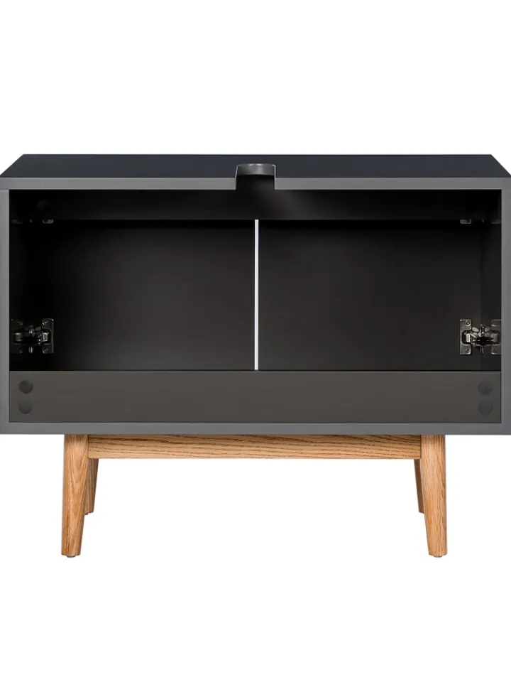 home24 Badmöbel<Waschbeckenunterschrank LINDHOLM in Matt Grau