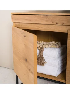 home24 Badmöbel|Badezimmermöbel<Waschbeckenunterschrank NOZZA in Eiche
