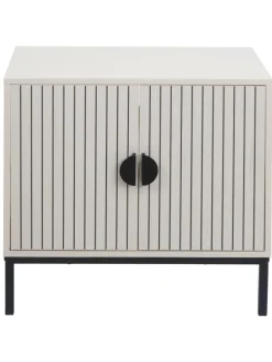 MCW Badezimmermöbel<Waschbeckenunterschrank O42 mit 2 Türen, Holzoptik beige
