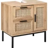 Beliani Badezimmermöbel<Waschbeckenunterschrank ROSELL in /Braun - (W) 60 x (H) 60 x (L) 40 cm