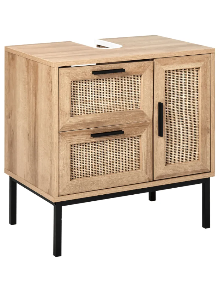 Beliani Badezimmermöbel<Waschbeckenunterschrank ROSELL in /Braun - (W) 60 x (H) 60 x (L) 40 cm