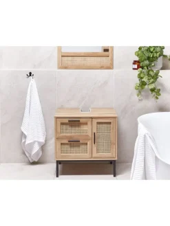 Beliani Badezimmermöbel<Waschbeckenunterschrank ROSELL in /Braun - (W) 60 x (H) 60 x (L) 40 cm