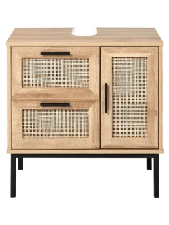 Beliani Badezimmermöbel<Waschbeckenunterschrank ROSELL in /Braun - (W) 60 x (H) 60 x (L) 40 cm
