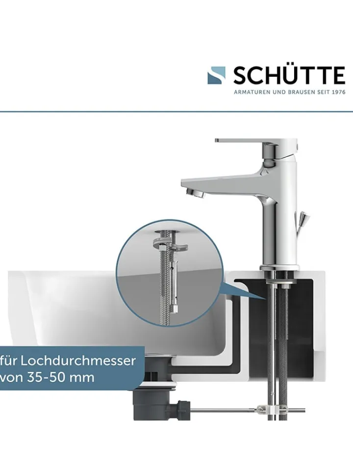 Schütte Badarmaturen<Waschtischarmatur "Derby" in Chrom