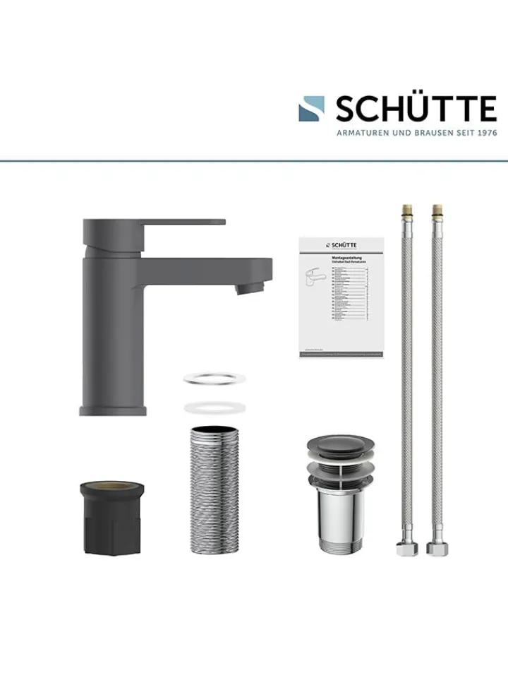 Schütte Badarmaturen<Waschtischarmatur "Elephant" in Anthrazit