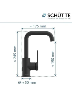 Schütte Badarmaturen<Waschtischarmatur "Los Angeles" in Schwarz