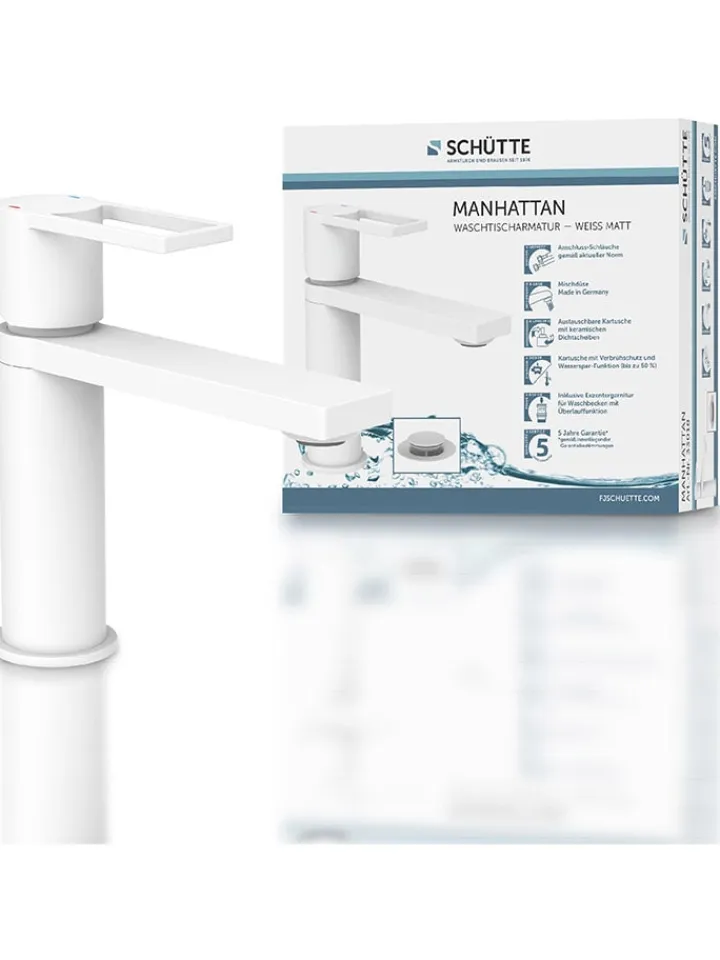 Schütte Badarmaturen<Waschtischarmatur "Manhattan" in Weiß