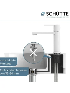 Schütte Badarmaturen<Waschtischarmatur "Manhattan" in Weiß