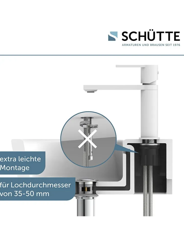 Schütte Badarmaturen<Waschtischarmatur "Manhattan" in Weiß