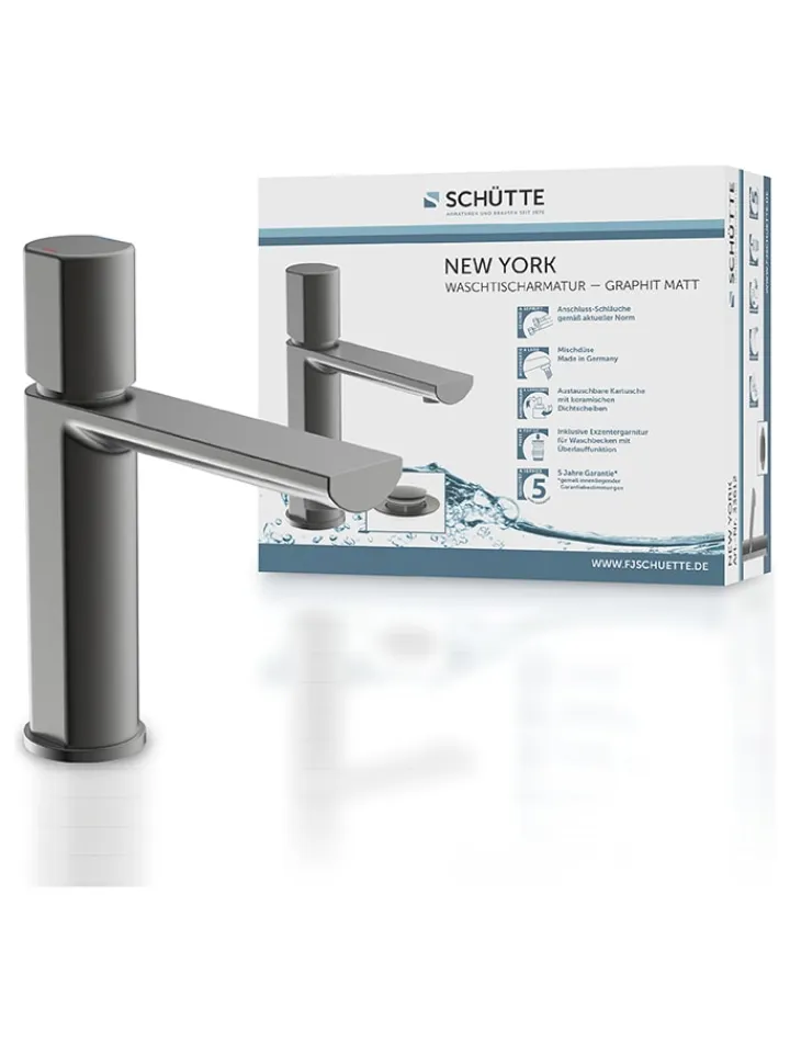 Schütte Badarmaturen<Waschtischarmatur "New York" in Grau