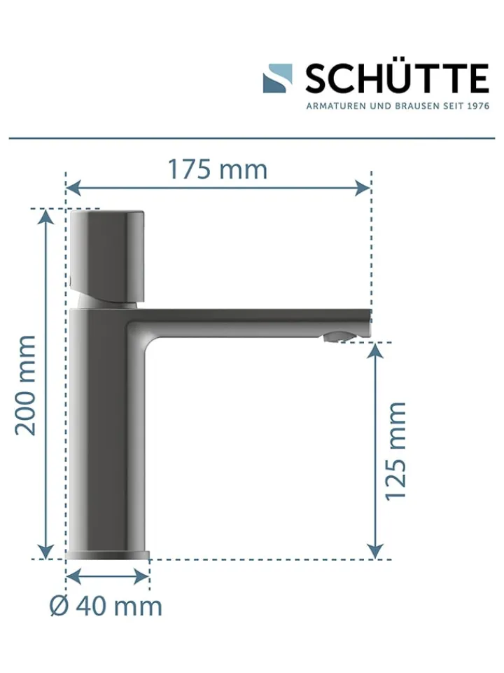 Schütte Badarmaturen<Waschtischarmatur "New York" in Grau