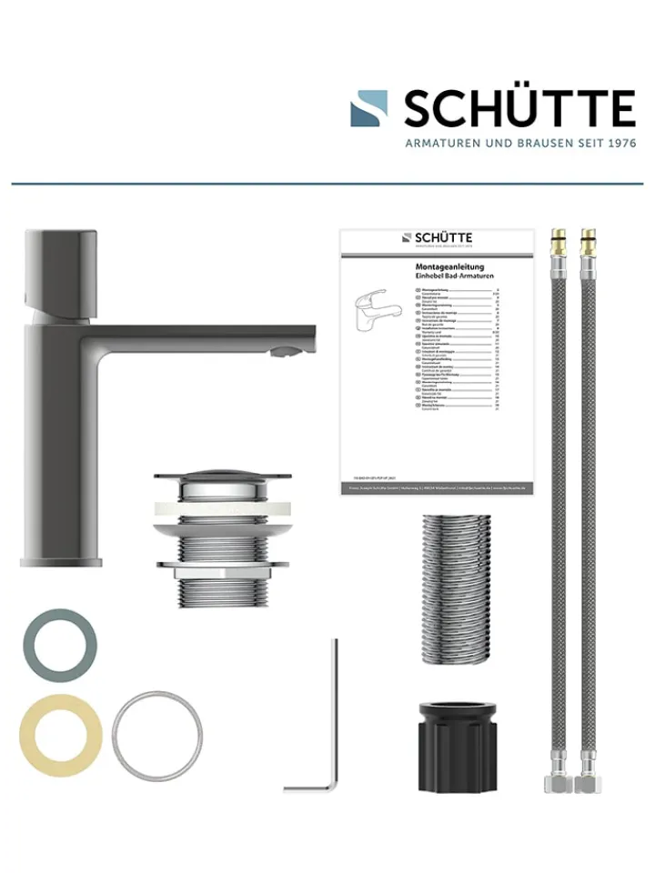 Schütte Badarmaturen<Waschtischarmatur "New York" in Grau