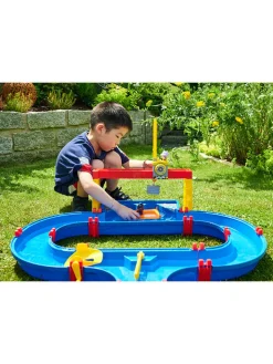 Aquaplay Gartenspielzeug<Wasserbahn "ContainerPort" in Blau - ab 3 Jahren