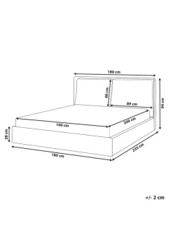 Beliani Betten & Matratzen<Wasserbett BAJONNA in Grün/Schwarz - (W) 180 x (H) 94 x (L) 235 cm