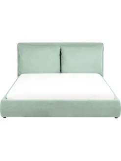 Beliani Betten & Matratzen<Wasserbett BAJONNA in Grün/Schwarz - (W) 180 x (H) 94 x (L) 235 cm