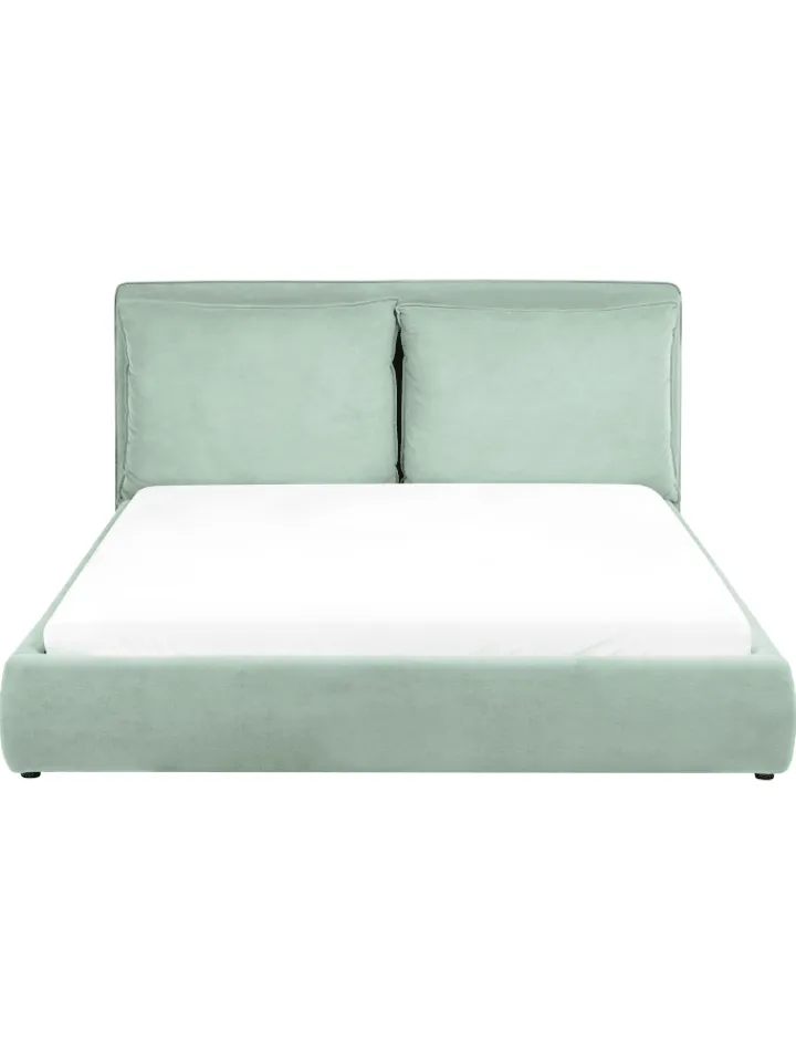 Beliani Betten & Matratzen<Wasserbett BAJONNA in Grün/Schwarz - (W) 180 x (H) 94 x (L) 235 cm