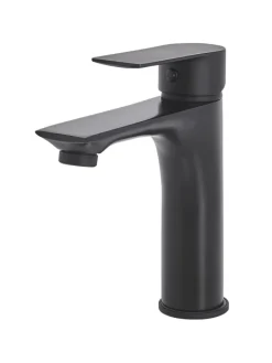 Beliani Badarmaturen<Wasserhähne BERLOI in Schwarz - (W) 5 x (H) 18 x (L) 13 cm