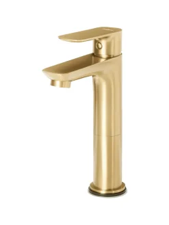 Beliani Badarmaturen<Wasserhähne CHIMBOTE in Gold - (W) 4 x (H) 21 x (L) 13 cm