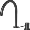 Beliani Badarmaturen<Wasserhähne COLICO in Schwarz - (W) 4 x (H) 24 x (L) 21 cm