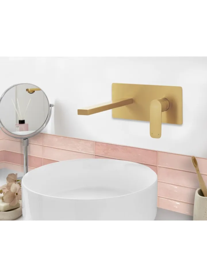 Beliani Badarmaturen<Wasserhähne DICHATO in Gold - (W) 23 x (H) 10 x (L) 20 cm