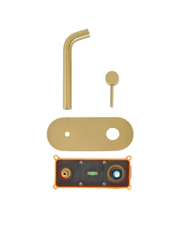 Beliani Badarmaturen<Wasserhähne GUAIBA in Gold - (W) 23 x (H) 9 x (L) 22 cm