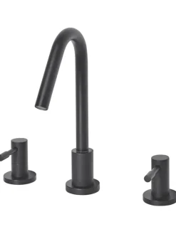 Beliani Badarmaturen<Wasserhähne KALAMBO in Schwarz - (W) 5.5 x (H) 27 x (L) 13 cm