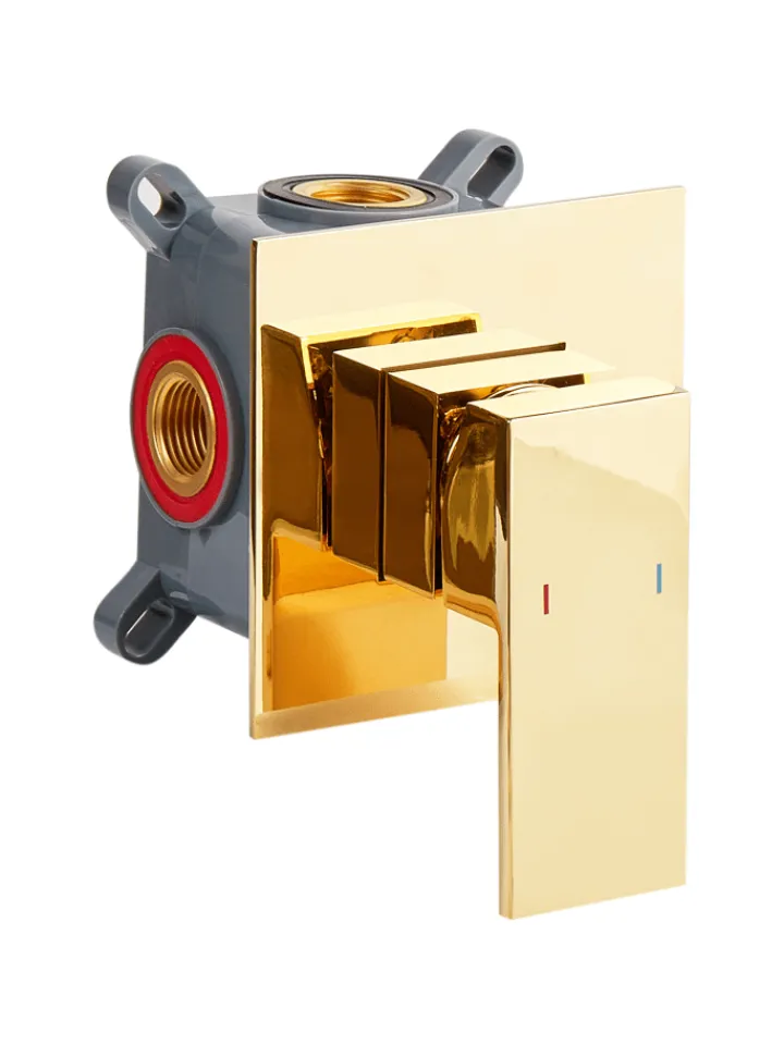 Beliani Badarmaturen<Wasserhähne KARUAY in Gold - (W) 10 x (H) 10 x (L) 18 cm