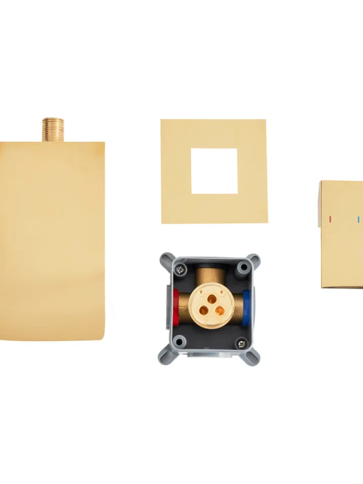 Beliani Badarmaturen<Wasserhähne KARUAY in Gold - (W) 10 x (H) 10 x (L) 18 cm