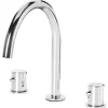 Beliani Badarmaturen<Wasserhähne PILCOMAYO in Silber - (W) 4 x (H) 24 x (L) 21 cm