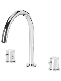 Beliani Badarmaturen<Wasserhähne PILCOMAYO in Silber - (W) 4 x (H) 24 x (L) 21 cm