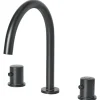 Beliani Badarmaturen<Wasserhähne PILCOMAYO in Schwarz - (W) 4 x (H) 24 x (L) 21 cm