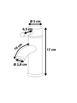 Beliani Badarmaturen<Wasserhähne RUSUMO in Silber - (W) 5 x (H) 17 x (L) 5 cm
