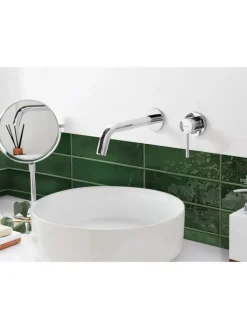 Beliani Badarmaturen<Wasserhähne TRAFUL in Silber - (W) 33 x (H) 10 x (L) 20 cm