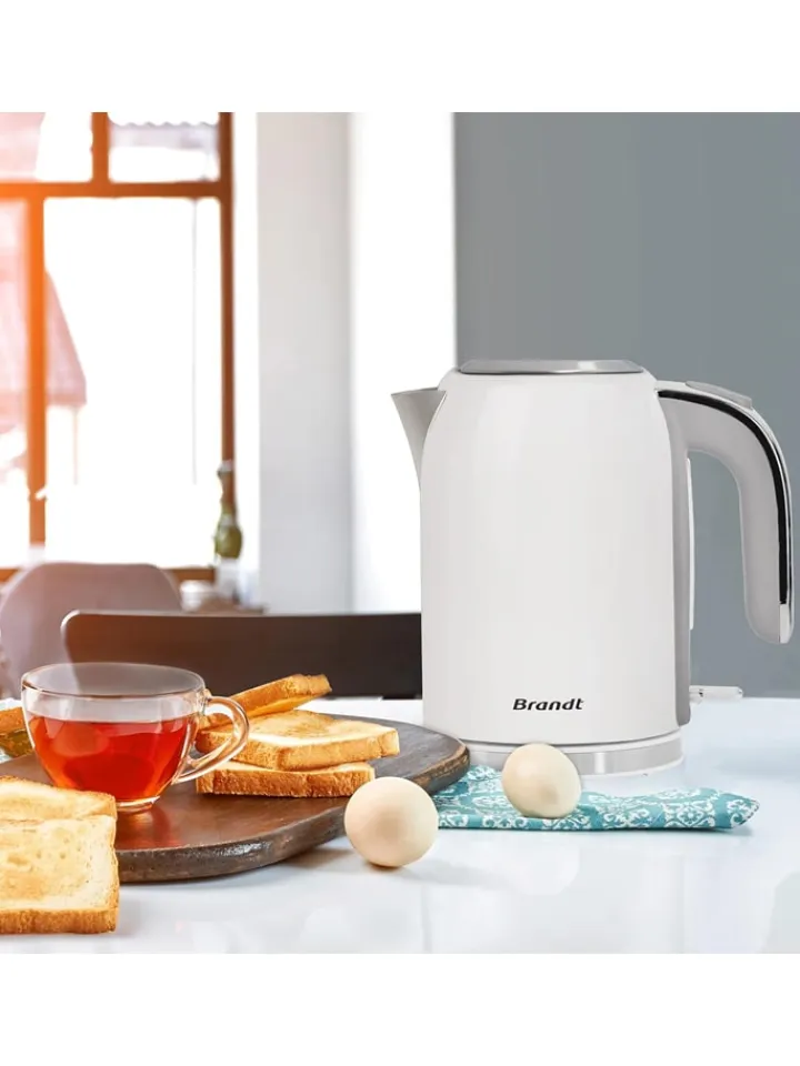 Brandt Küchenelektronik<Wasserkocher in Weiß/ Silber - 1,7 l