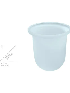 Wenko Badaccessoires<WC-Ersatz-Bürstenbehälter in Hellblau - (H)11 x Ø 11 cm