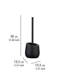 Wenko Badaccessoires<WC-Garnitur "Badi" in Schwarz - (H)38 cm